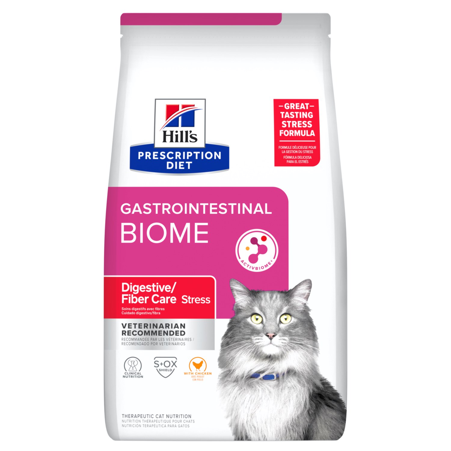 Hill's Prescription Diet Feline Gi Biome Digestive/fiber Care + Stress